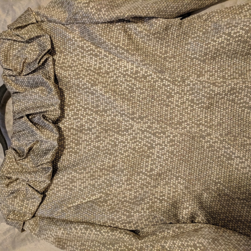 Gold Ruffle Top Blazer - Picture 2 of 5